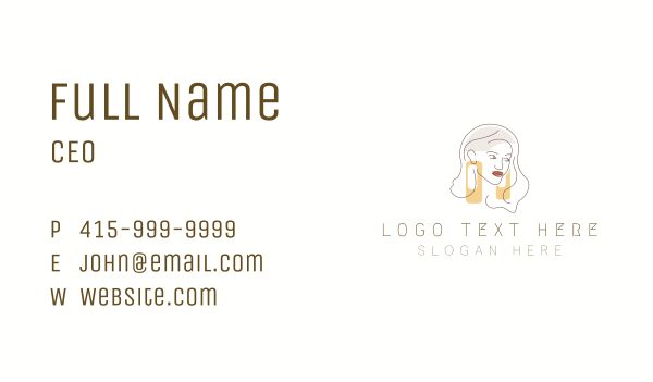 Elegant Woman Beauty Business Card Design Image Preview