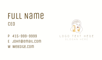 Elegant Woman Beauty Business Card Image Preview