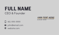 Urban Casual Wordmark Business Card Image Preview