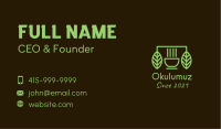 Green Organic Coffeehouse Business Card Design