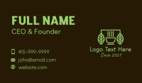 Green Organic Coffeehouse Business Card Preview