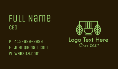 Green Organic Coffeehouse Business Card