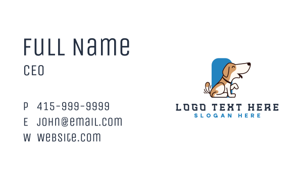 Dog Wagging Tail Business Card Design Image Preview