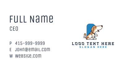 Dog Wagging Tail Business Card Image Preview