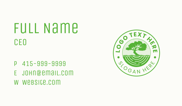 Old Green Tree  Emblem Business Card Design Image Preview