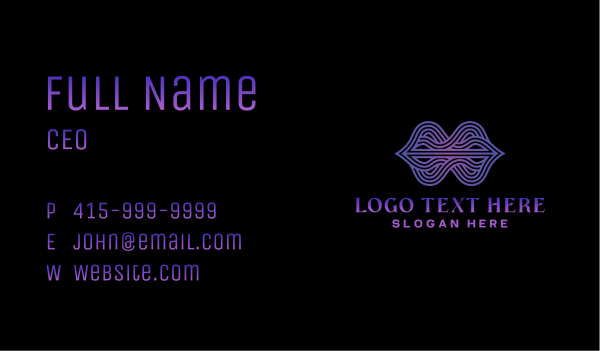 Wave Frequency String Business Card Design
