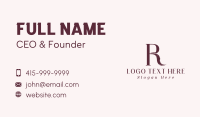 Fashion Boutique Letter R  Business Card Preview