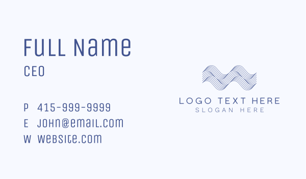 Water Ocean Waves Business Card Design Image Preview