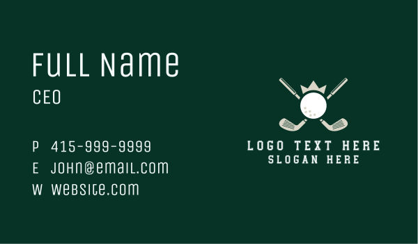 Golf Club King Business Card Design Image Preview
