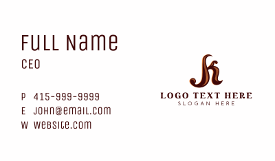 Generic Vintage Letter K Business Card Image Preview