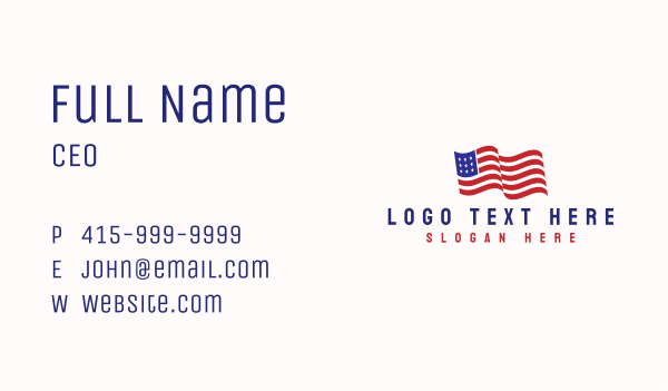 American Flag Heritage Business Card Design Image Preview