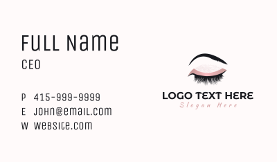Beauty Eyebrow Lashes Business Card Image Preview