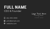 Handwritten Line Wordmark Business Card Image Preview