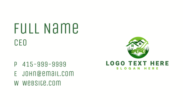 Lawn Mower Gardening Business Card Design Image Preview