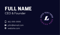 Edm Neon Lettermark Business Card Image Preview
