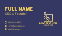 Gold Building Square Business Card Design