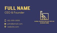Gold Building Square Business Card Image Preview