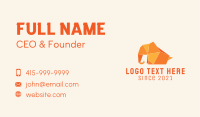 Orange Elephant Origami  Business Card Image Preview