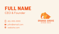 Orange Elephant Origami  Business Card Image Preview