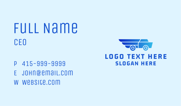 Express Cargo Truck  Business Card Design Image Preview
