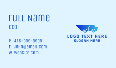 Express Cargo Truck  Business Card Image Preview