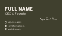 Luxury Script Wordmark Business Card Design