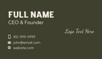 Luxury Script Wordmark Business Card Image Preview