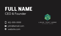 Hexagon Cube Fintech Business Card Design