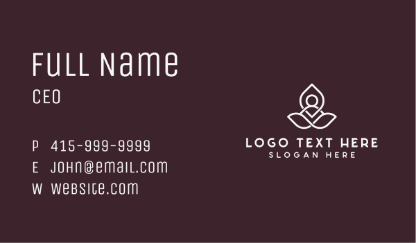 Chakra Yoga Meditation Business Card Design Image Preview