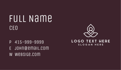 Chakra Yoga Meditation Business Card Image Preview
