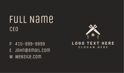 Saw House Construction Business Card Image Preview