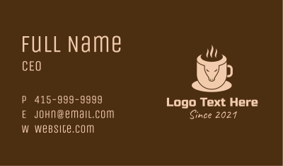 Bull Coffee Cup Business Card Image Preview