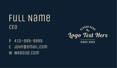 Casual Retro Fashion Wordmark Business Card Image Preview