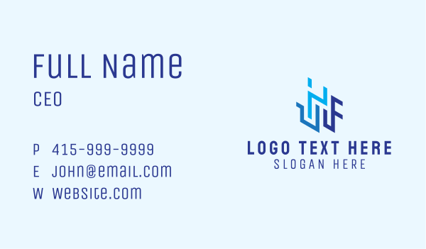 Letter IF Architecture  Business Card Design Image Preview
