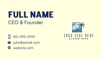 Tropical Mountain Resort Business Card Preview