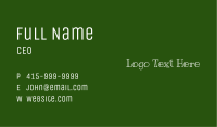 Chalk Wordmark Business Card Image Preview