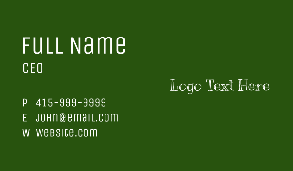 Chalk Wordmark Business Card Design Image Preview