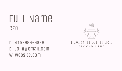 Wedding Cake Caterer Business Card Image Preview