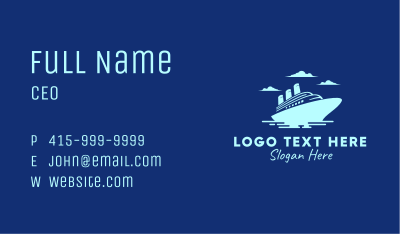 Travel Cruise Liner Business Card Image Preview