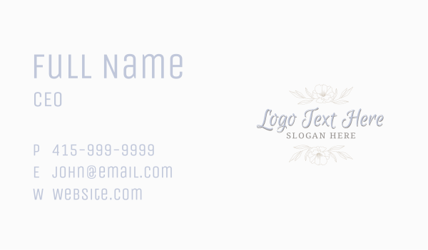 Elegant Script Wordmark Business Card Design Image Preview