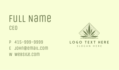 Organic Marijuana Leaf Business Card Image Preview