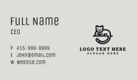 Cute Minimalist Cat Business Card Image Preview