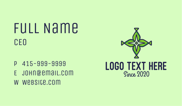 Natural Cross & Star Business Card Design Image Preview