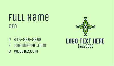 Natural Cross & Star Business Card Image Preview