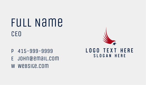 National American Eagle Business Card Design Image Preview