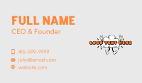 Rock Hand Cloud Mascot Business Card Design