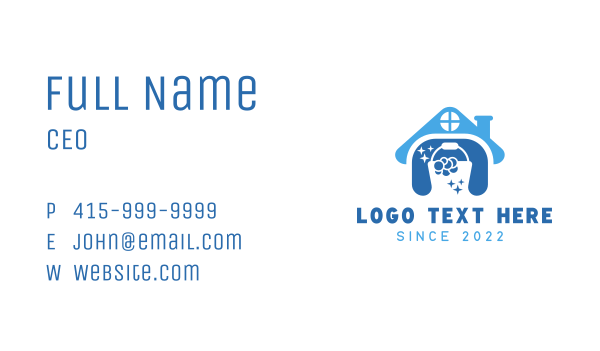 Home Cleaning Bucket Business Card Design Image Preview