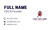 Woman Running Prosthetic Business Card Preview