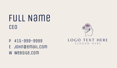 Floral Woman Beauty Business Card Image Preview