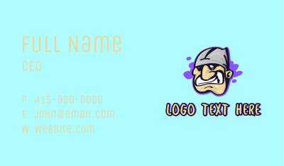 Angry Face Character Business Card Image Preview